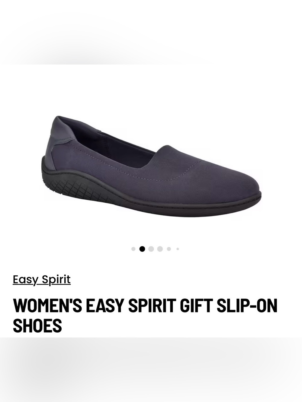 Easy Spirit Gift Slip-On Casual Comfort Flats, Navy; NWOB, Sz. 6M